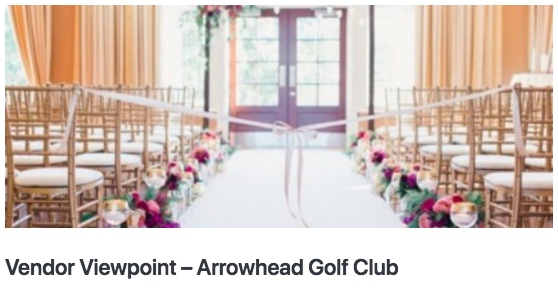 View the Q & A article with Arrowhead Golf Club wedding professions at chicagostyleweddings.com (link opens in new window)