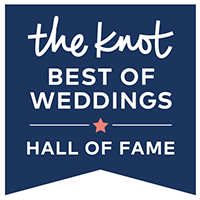 The Knot Best of Weddings Hall of Fame badge