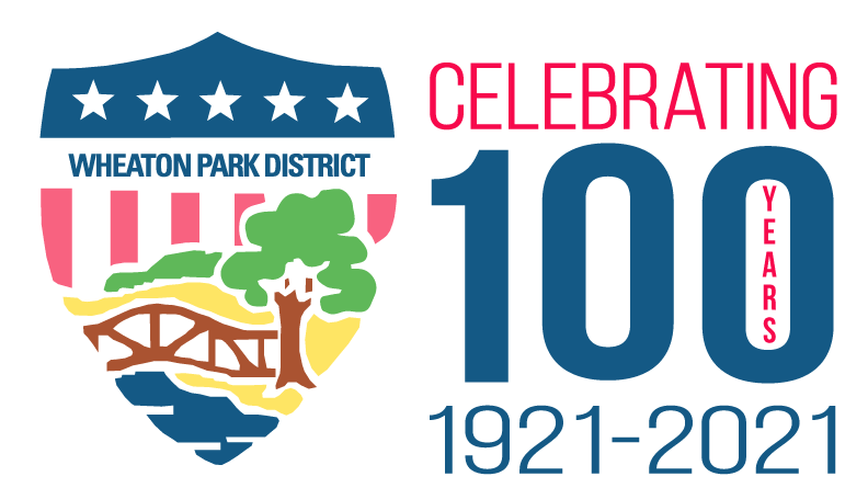 wheaton park district 100th anniversary logo